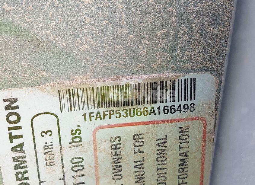 Photo 9 of 2006 Ford Taurus SE (VIN 1FAFP53U66A166498)