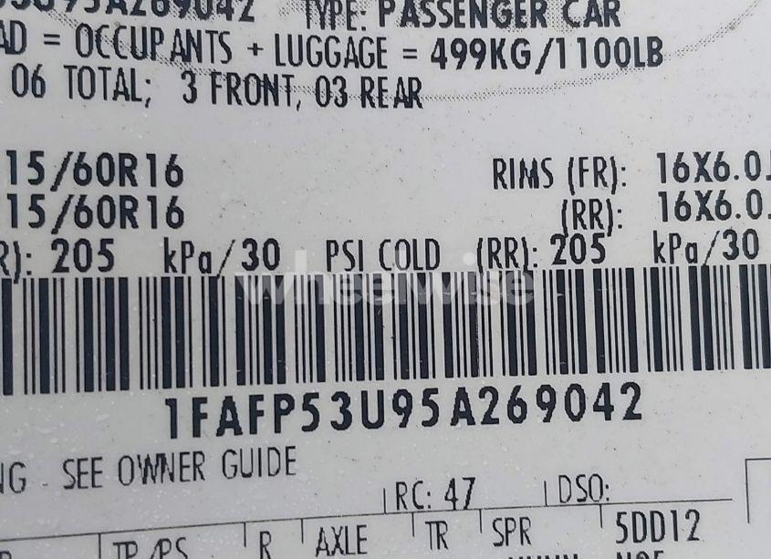 Photo 9 of 2005 Ford Taurus SE (VIN 1FAFP53U95A269042)