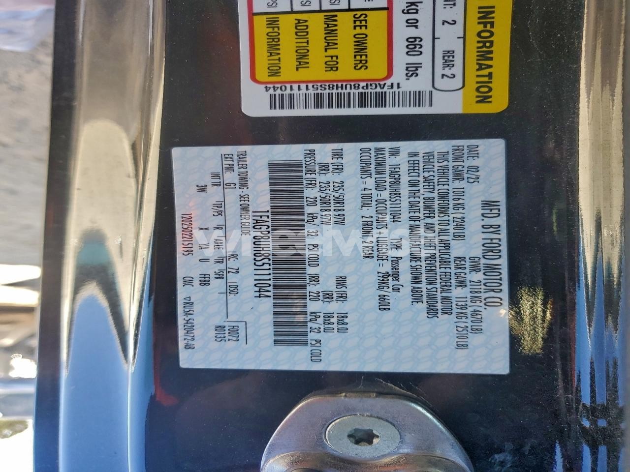 Photo 12 of 2025 FORD MUSTANG (VIN 1FAGP8UH8S5111044)