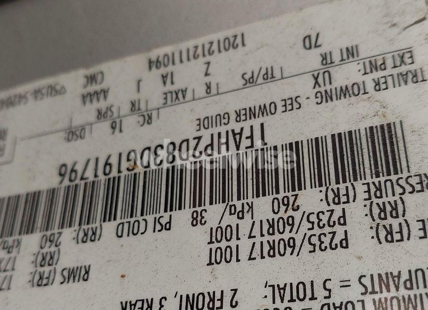 Photo 9 of 2013 Ford Taurus SE (VIN 1FAHP2D83DG191796)