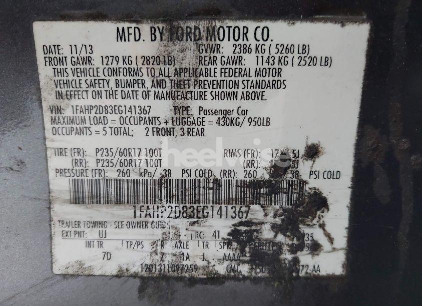 Photo 9 of 2014 Ford Taurus SE (VIN 1FAHP2D83EG141367)