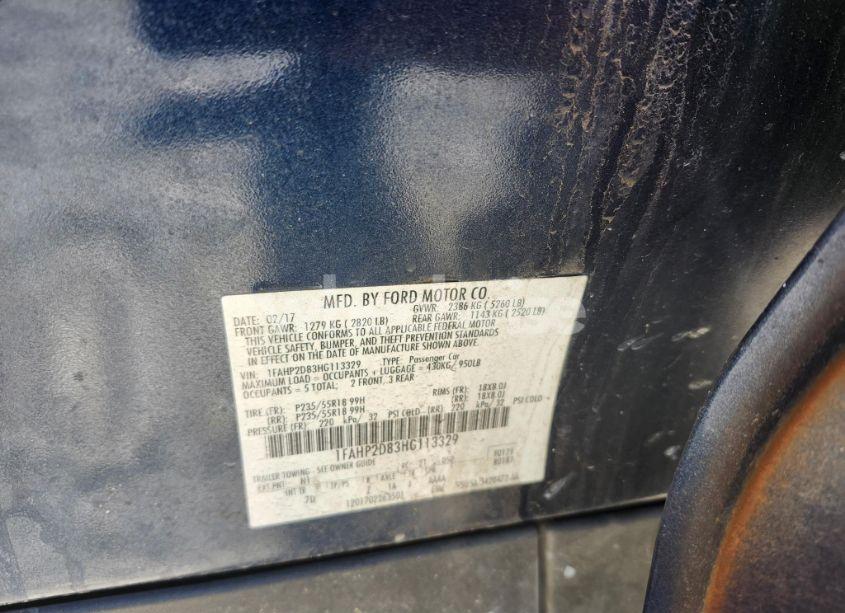 Photo 9 of 2017 Ford Taurus SE (VIN 1FAHP2D83HG113329)