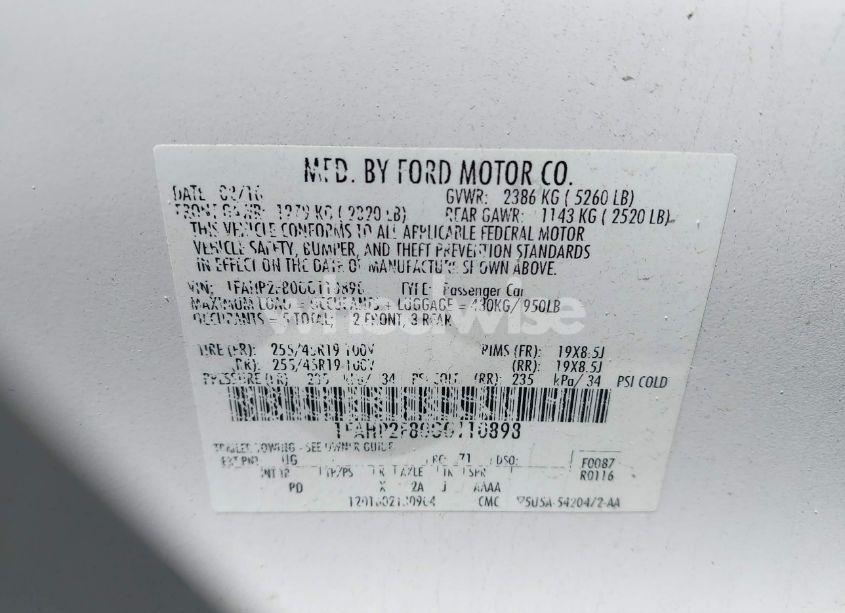 Photo 9 of 2016 Ford Taurus LIMITED (VIN 1FAHP2F80GG110898)