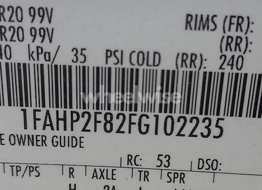 Photo 9 of 2015 Ford Taurus LIMITED (VIN 1FAHP2F82FG102235)