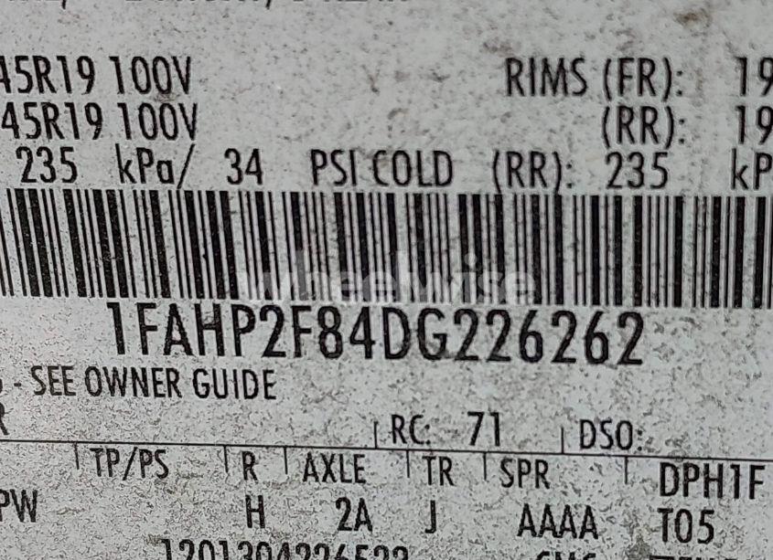 Photo 9 of 2013 Ford Taurus LIMITED (VIN 1FAHP2F84DG226262)