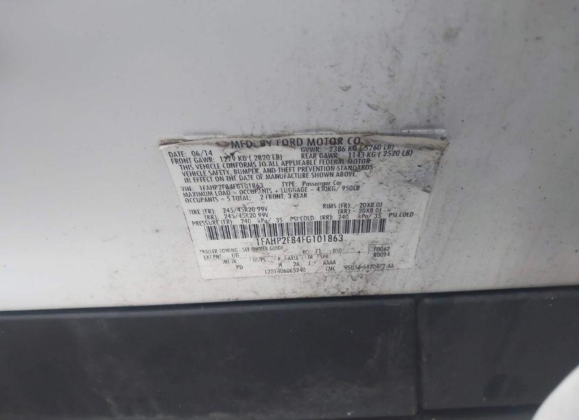 Photo 9 of 2015 Ford Taurus LIMITED (VIN 1FAHP2F84FG101863)