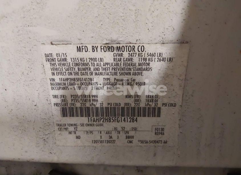 Photo 9 of 2015 Ford Taurus SEL (VIN 1FAHP2H85FG141284)