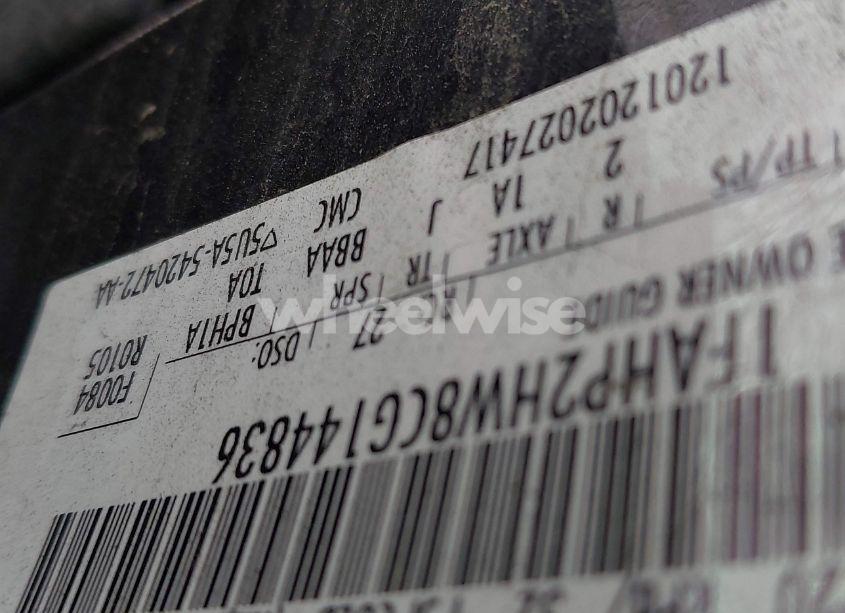 Photo 9 of 2012 Ford Taurus SEL (VIN 1FAHP2HW8CG144836)