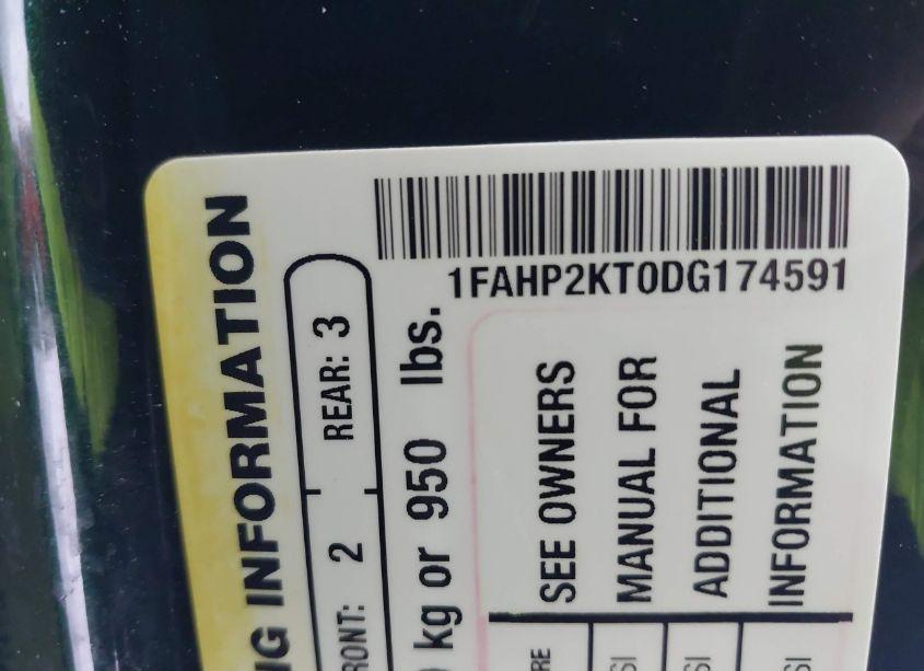 Photo 9 of 2013 Ford Taurus SHO (VIN 1FAHP2KT0DG174591)