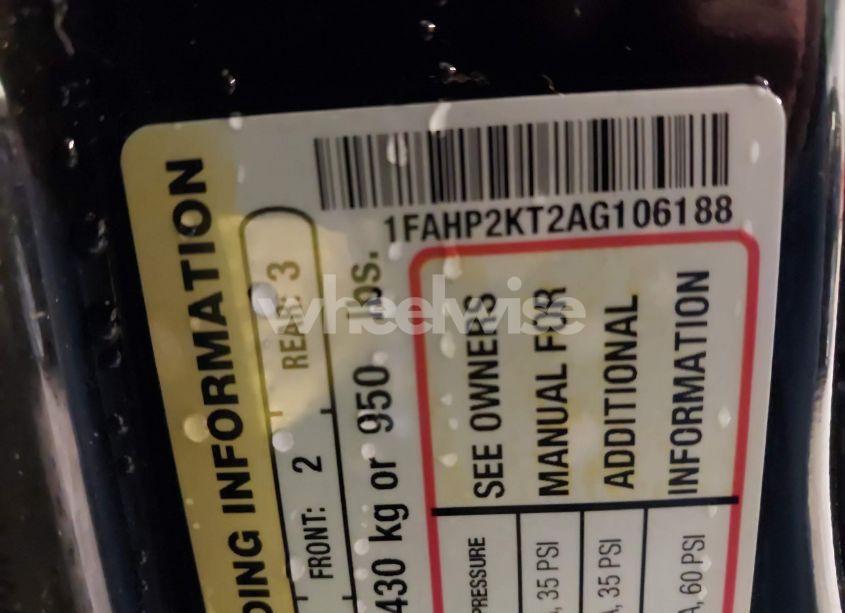 Photo 9 of 2010 Ford Taurus SHO (VIN 1FAHP2KT2AG106188)