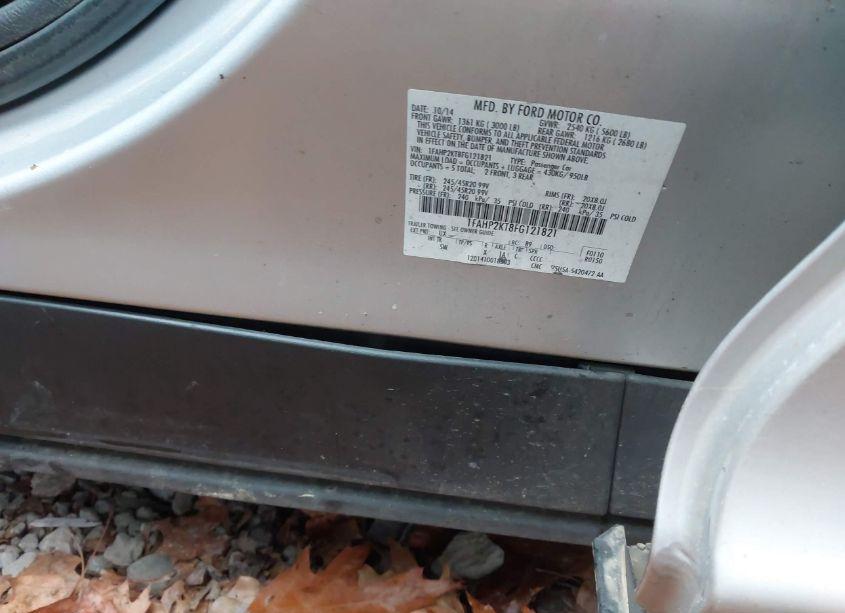 Photo 9 of 2015 Ford Taurus SHO (VIN 1FAHP2KT8FG121821)