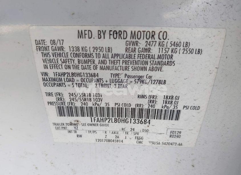 Photo 9 of 2017 Ford Police INTERCEPTOR (VIN 1FAHP2L80HG133684)