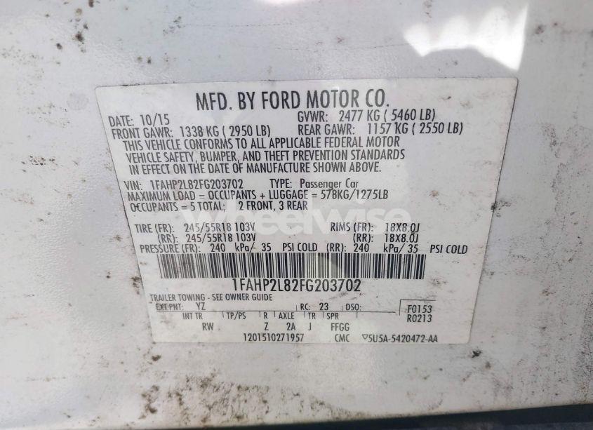 Photo 9 of 2015 Ford Police INTERCEPTOR (VIN 1FAHP2L82FG203702)