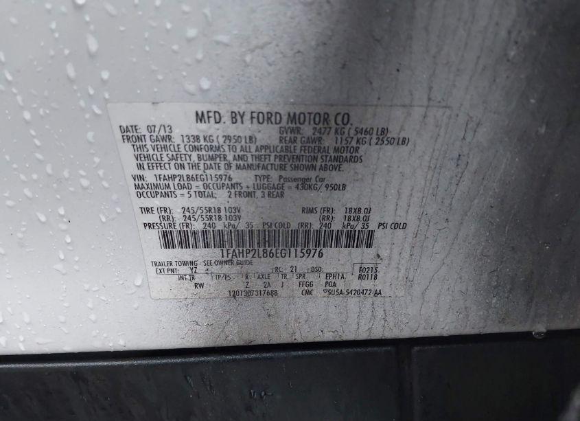 Photo 9 of 2014 Ford Police INTERCEPTOR (VIN 1FAHP2L86EG115976)