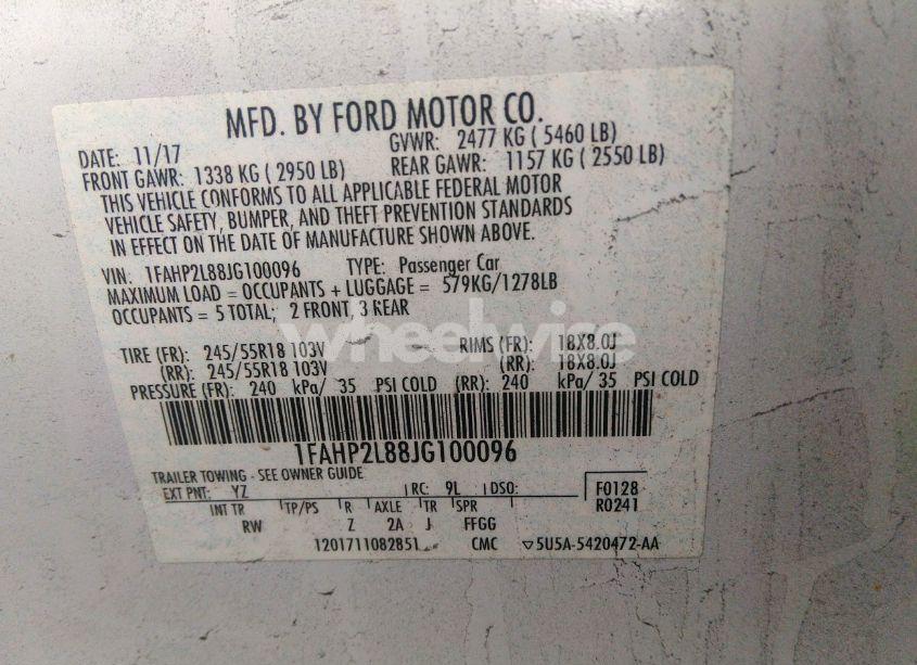 Photo 9 of 2018 Ford Police INTERCEPTOR (VIN 1FAHP2L88JG100096)