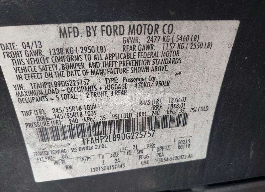 Photo 9 of 2013 Ford Police INTERCEPTOR (VIN 1FAHP2L89DG225757)