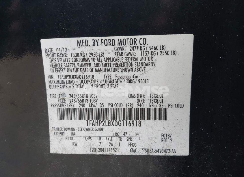 Photo 9 of 2013 Ford Police INTERCEPTOR (VIN 1FAHP2L8XDG116918)