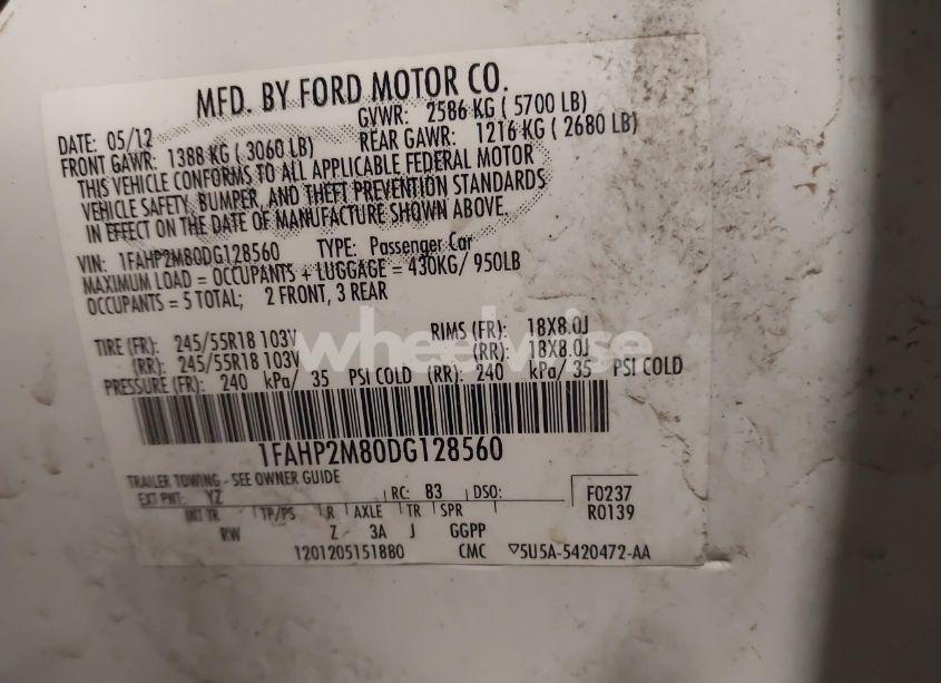 Photo 9 of 2013 Ford Police INTERCEPTOR (VIN 1FAHP2M80DG128560)