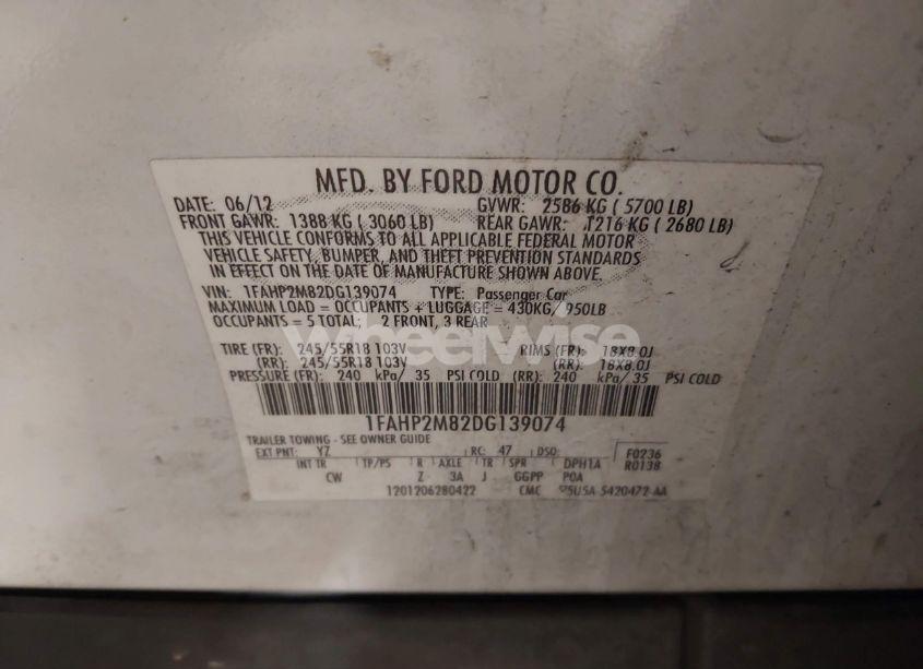 Photo 9 of 2013 Ford Police INTERCEPTOR (VIN 1FAHP2M82DG139074)