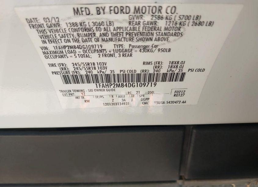 Photo 9 of 2013 Ford Police INTERCEPTOR (VIN 1FAHP2M84DG109719)