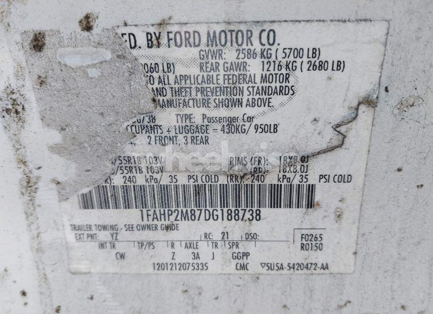 Photo 9 of 2013 Ford Police INTERCEPTOR (VIN 1FAHP2M87DG188738)