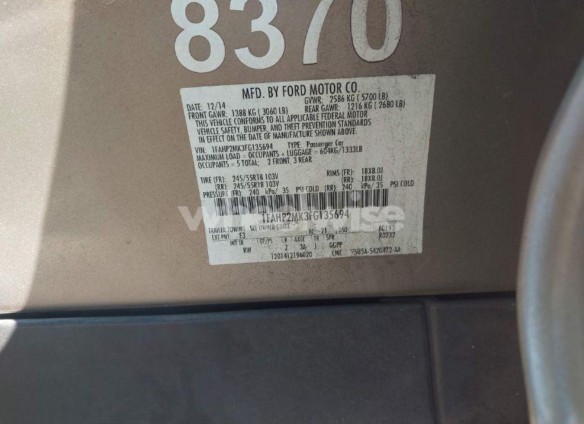 Photo 9 of 2015 Ford Police INTERCEPTOR (VIN 1FAHP2MK3FG135694)