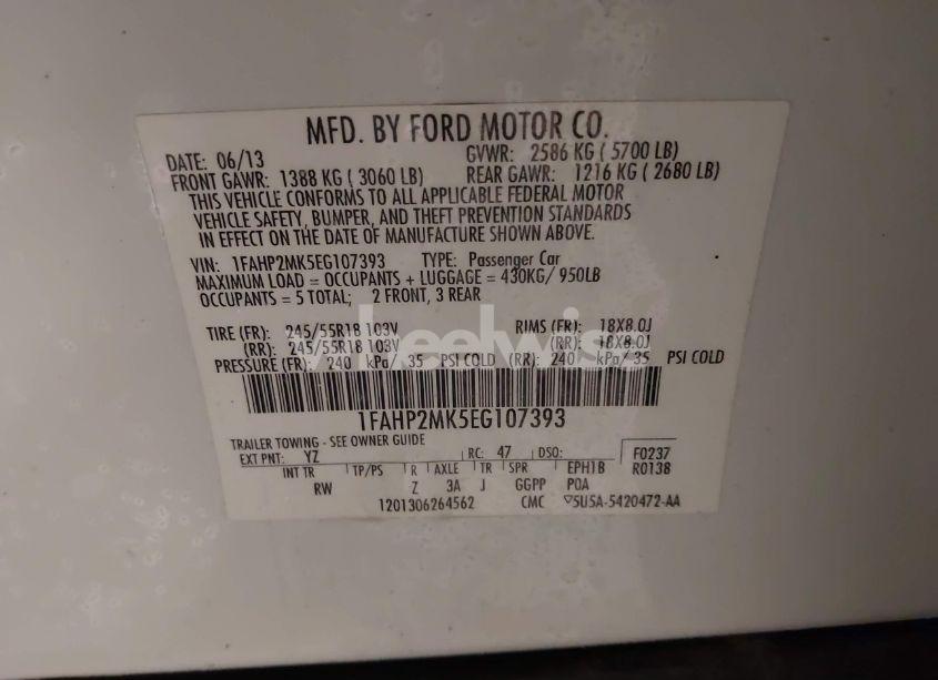 Photo 9 of 2014 Ford Police INTERCEPTOR (VIN 1FAHP2MK5EG107393)