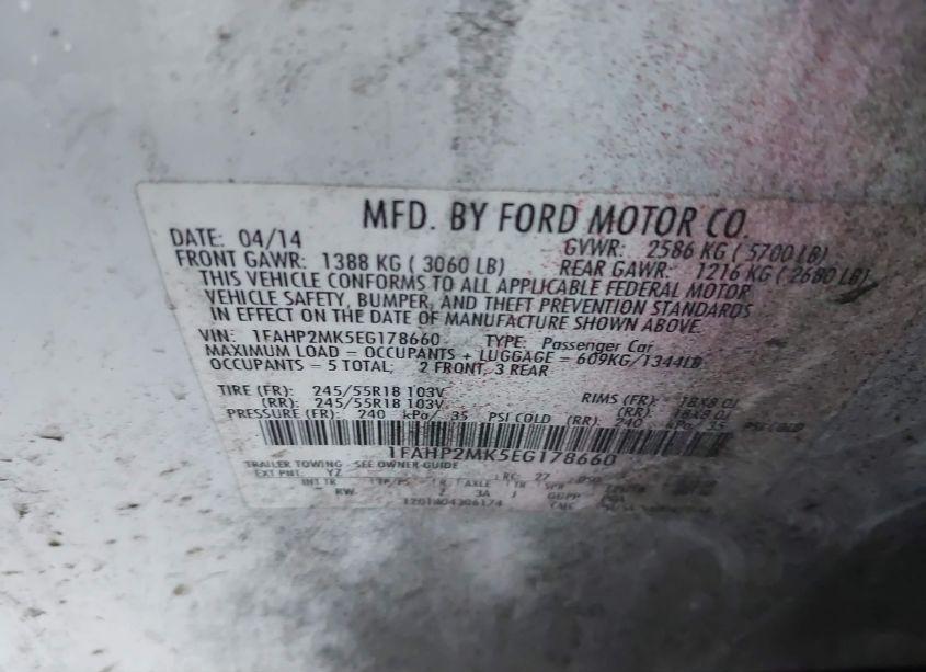 Photo 9 of 2014 Ford Police INTERCEPTOR (VIN 1FAHP2MK5EG178660)