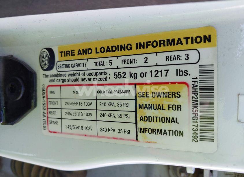 Photo 9 of 2015 Ford Police INTERCEPTOR (VIN 1FAHP2MK5FG173492)