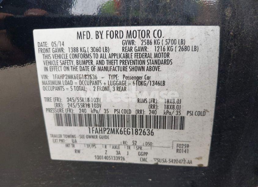 Photo 9 of 2014 Ford Police INTERCEPTOR (VIN 1FAHP2MK6EG182636)