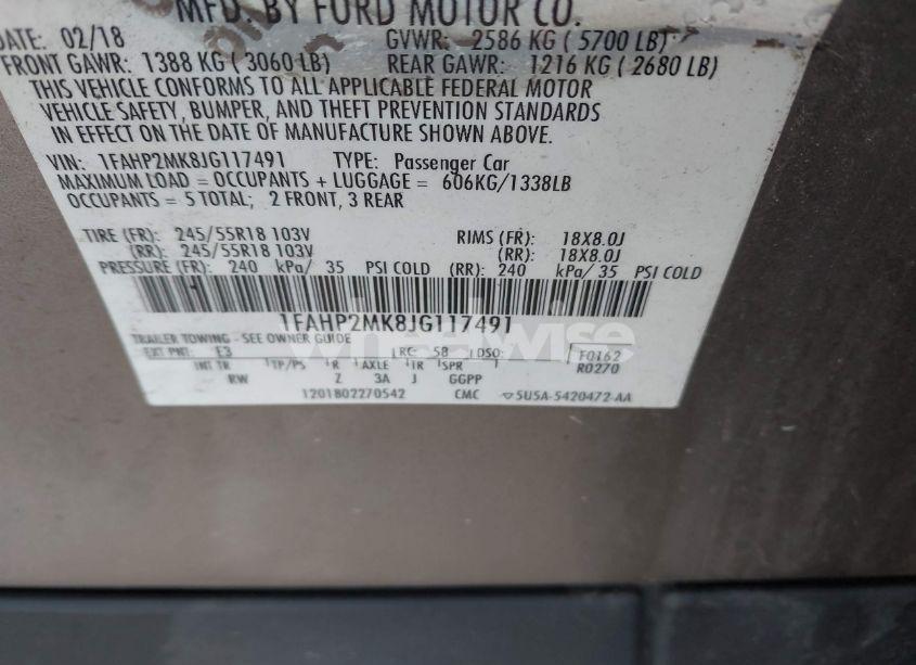 Photo 9 of 2018 Ford Police INTERCEPTOR (VIN 1FAHP2MK8JG117491)