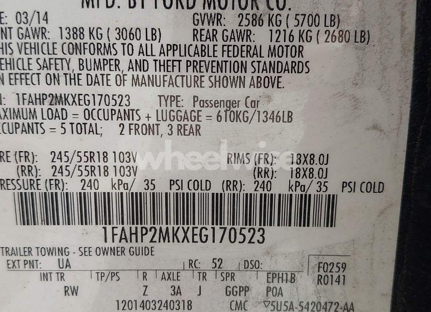 Photo 9 of 2014 Ford Police INTERCEPTOR (VIN 1FAHP2MKXEG170523)