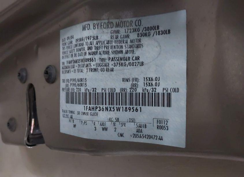 Photo 9 of 2007 Ford Focus S/SE/SES (VIN 1FAHP34N77W139108)