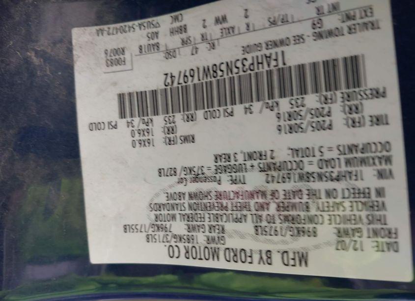 Photo 9 of 2008 Ford Focus SE/SES (VIN 1FAHP35N58W169742)