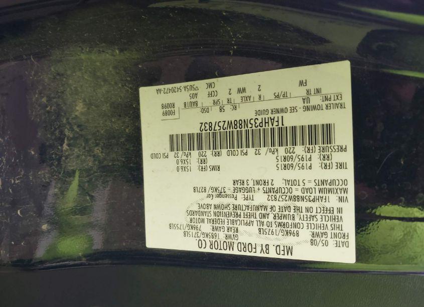 Photo 9 of 2008 Ford Focus SE/SES (VIN 1FAHP35N88W257832)