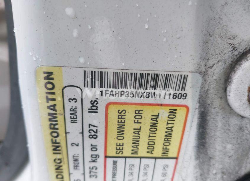 Photo 9 of 2008 Ford Focus SE/SES (VIN 1FAHP35NX8W111609)