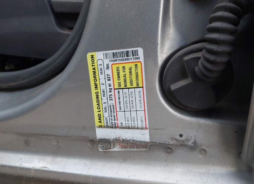 Photo 9 of 2008 Ford Focus SE/SES (VIN 1FAHP35NX8W217090)