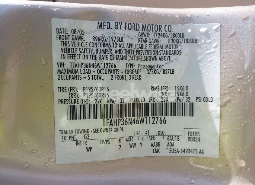 Photo 9 of 2006 Ford Focus ZXW (VIN 1FAHP36N46W112766)