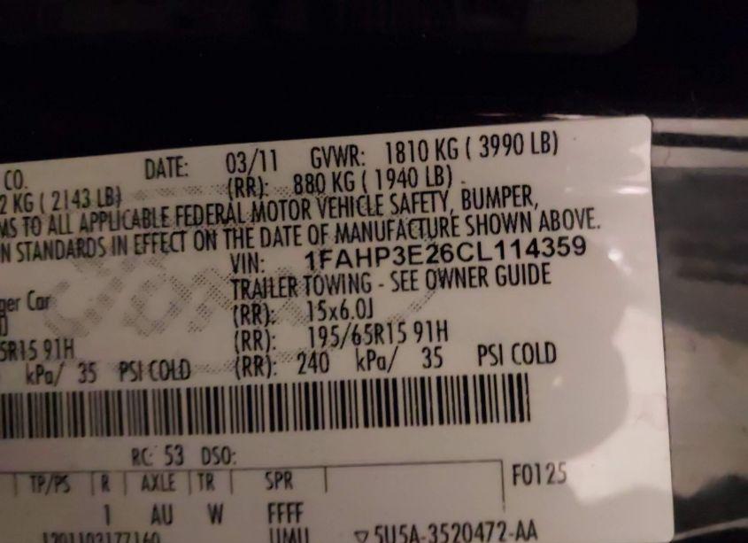 Photo 9 of 2012 Ford Focus S (VIN 1FAHP3E26CL114359)