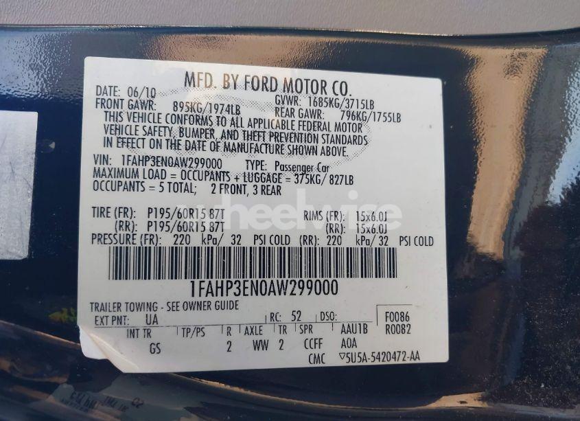 Photo 9 of 2010 Ford Focus S (VIN 1FAHP3EN0AW299000)