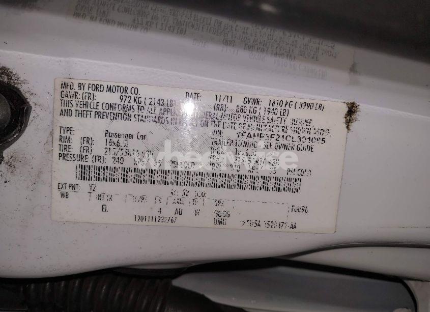 Photo 9 of 2012 Ford Focus SE (VIN 1FAHP3F21CL301085)