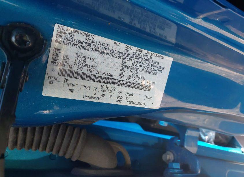 Photo 9 of 2012 Ford Focus SE (VIN 1FAHP3F22CL204705)