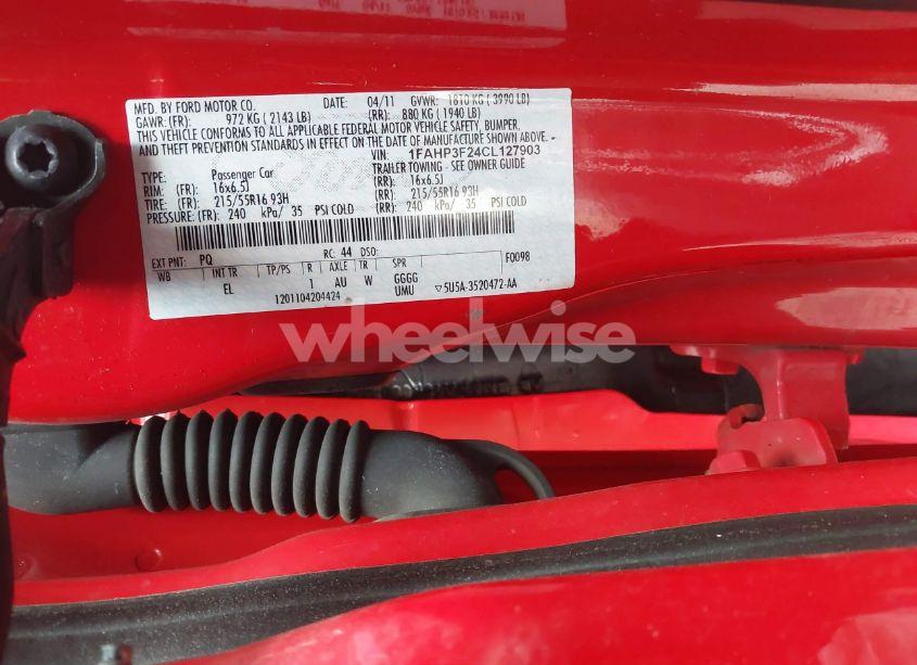 Photo 9 of 2012 Ford Focus SE (VIN 1FAHP3F24CL127903)