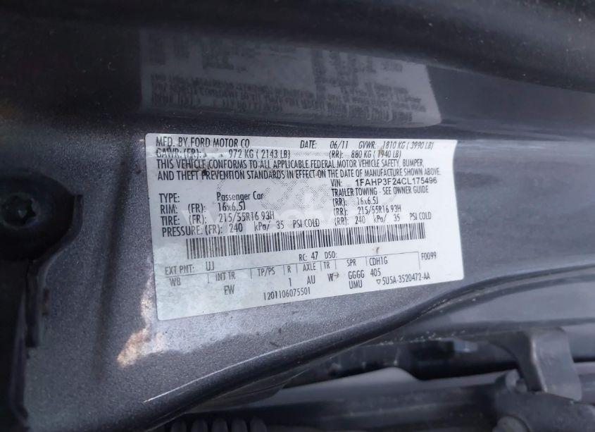 Photo 9 of 2012 Ford Focus (VIN 1FAHP3F24CL175496)