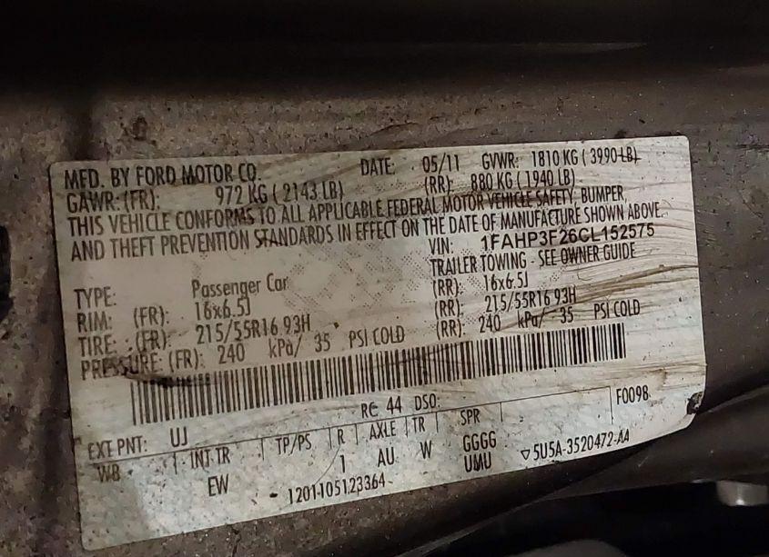 Photo 9 of 2012 Ford Focus SE (VIN 1FAHP3F26CL152575)