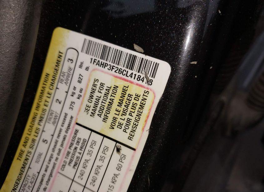 Photo 9 of 2012 Ford Focus SE (VIN 1FAHP3F26CL418418)