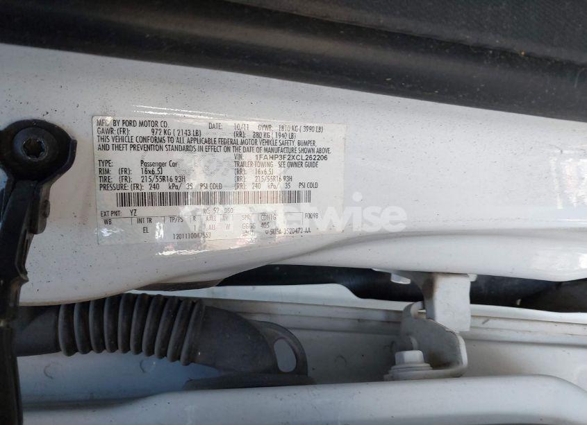 Photo 9 of 2012 Ford Focus SE (VIN 1FAHP3F2XCL262206)
