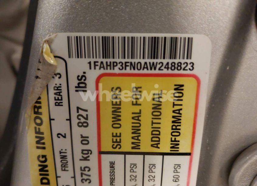 Photo 9 of 2010 Ford Focus SE (VIN 1FAHP3FN0AW248823)