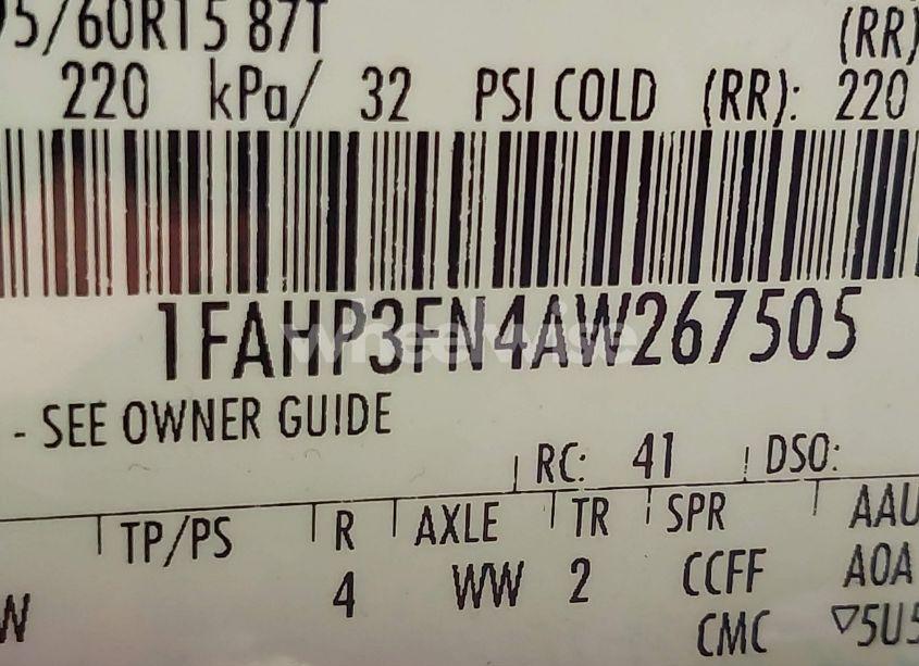 Photo 9 of 2010 Ford Focus SE (VIN 1FAHP3FN4AW267505)