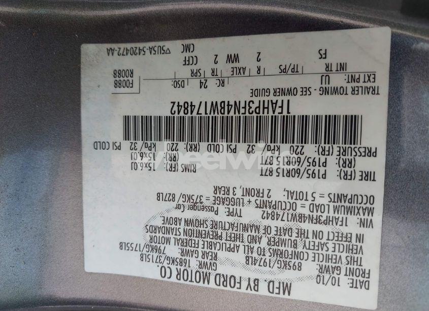 Photo 9 of 2011 Ford Focus SE (VIN 1FAHP3FN4BW174842)